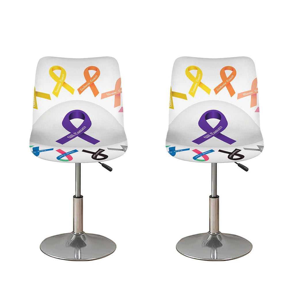 All Cancer Awareness Ribbons Print Bar Stool Covers
