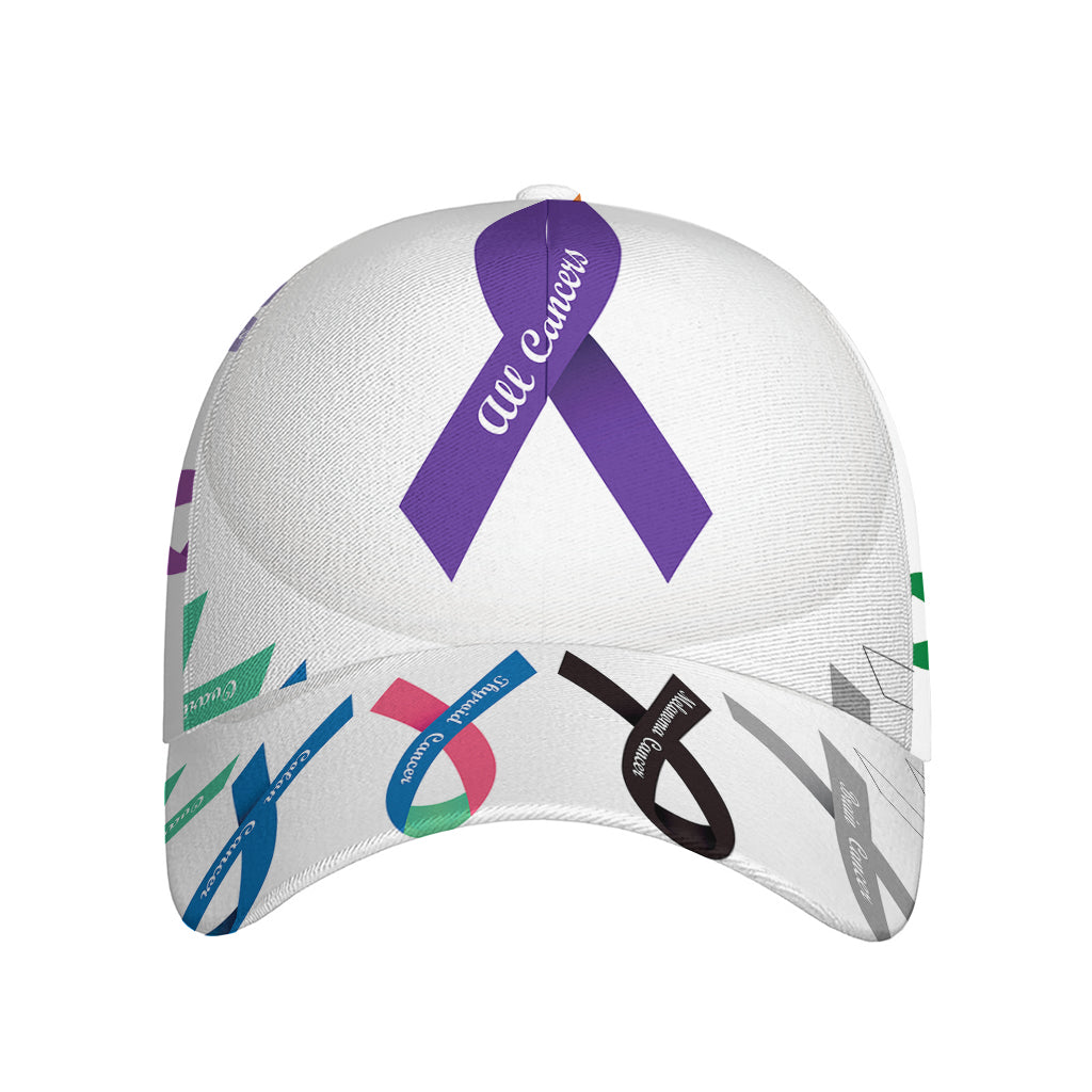 All Cancer Awareness Ribbons Print Baseball Cap