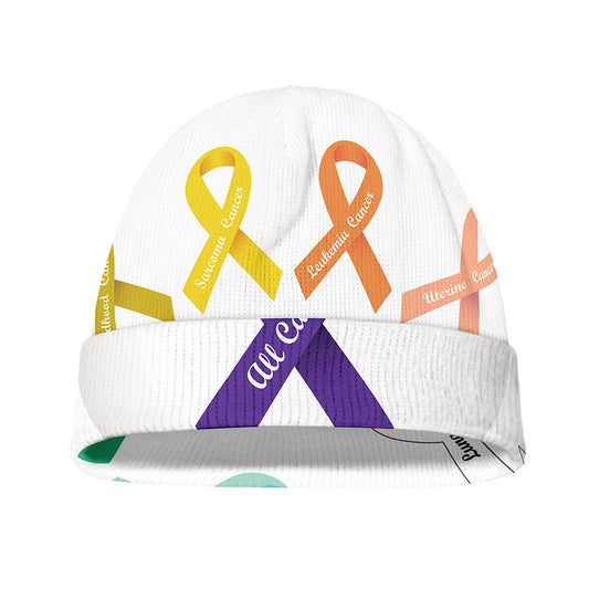 All Cancer Awareness Ribbons Print Beanie