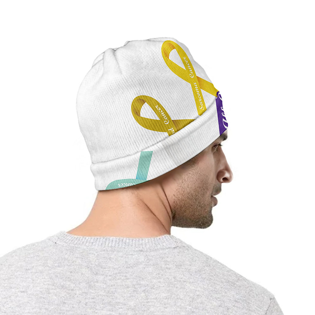 All Cancer Awareness Ribbons Print Beanie