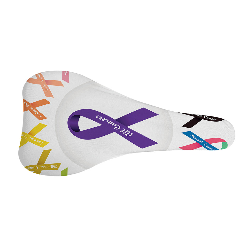 All Cancer Awareness Ribbons Print Bicycle Seat Cover