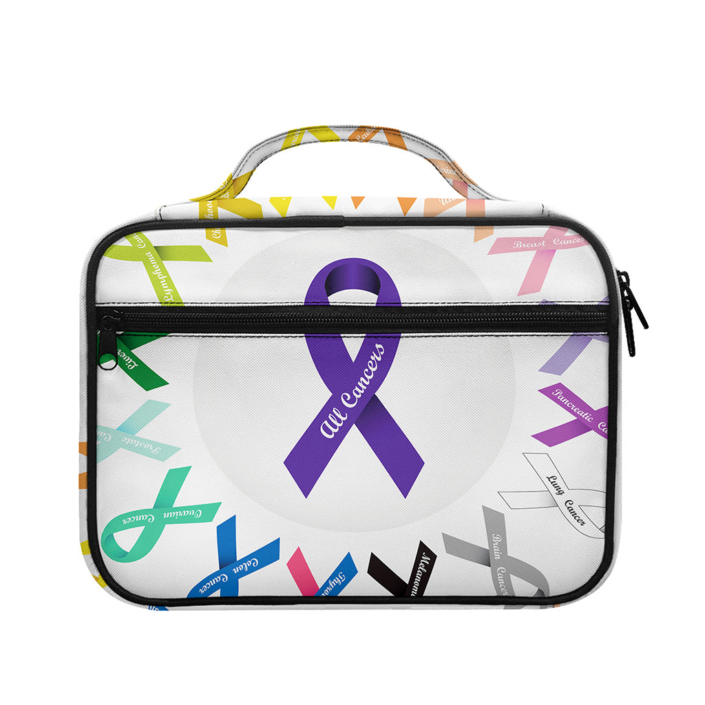 All Cancer Awareness Ribbons Print Briefcase Bible Bag