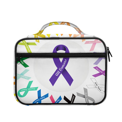 All Cancer Awareness Ribbons Print Briefcase Bible Bag