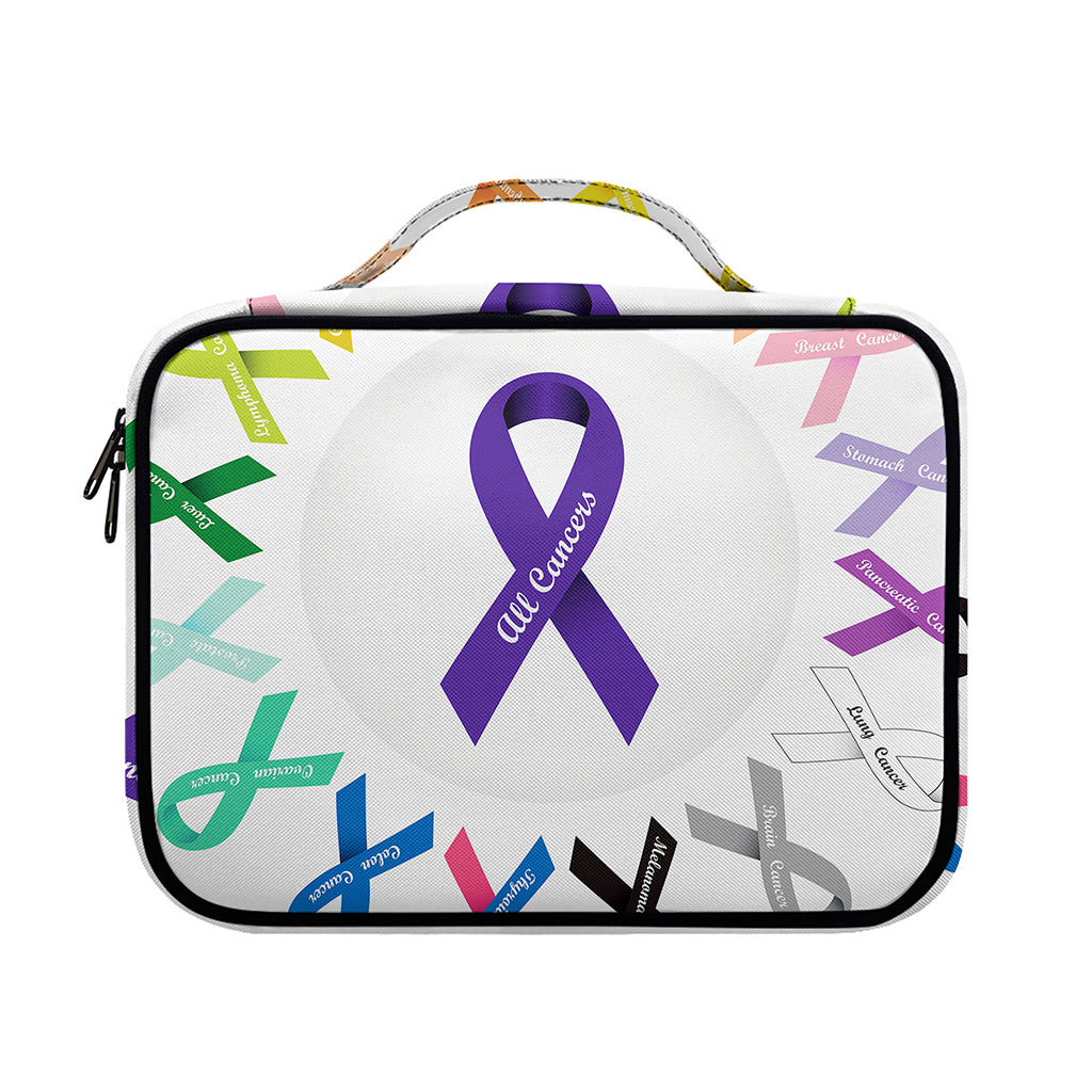 All Cancer Awareness Ribbons Print Briefcase Bible Bag
