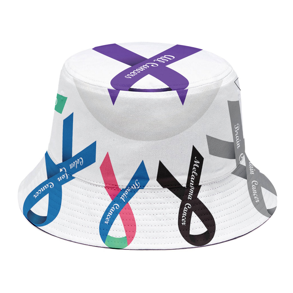 All Cancer Awareness Ribbons Print Bucket Hat