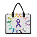 All Cancer Awareness Ribbons Print Canvas Tote Bag