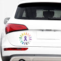All Cancer Awareness Ribbons Print Car Sticker