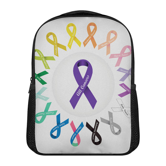 All Cancer Awareness Ribbons Print Casual Backpack