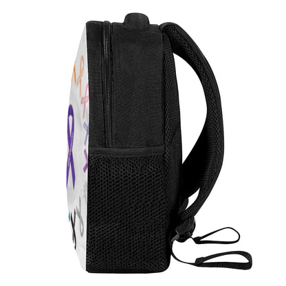 All Cancer Awareness Ribbons Print Casual Backpack