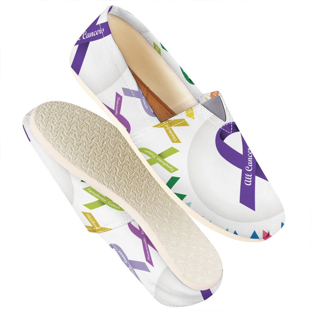 All Cancer Awareness Ribbons Print Casual Shoes