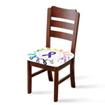 All Cancer Awareness Ribbons Print Chair Cushion Cover