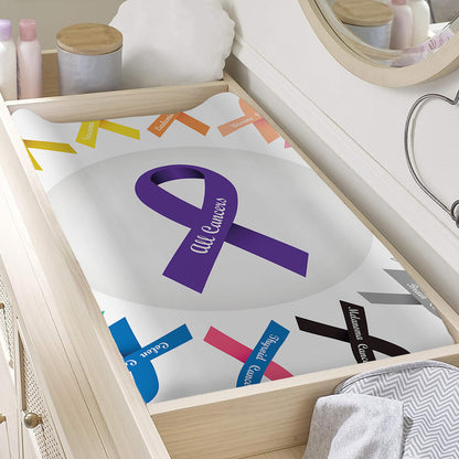 All Cancer Awareness Ribbons Print Changing Pad Cover