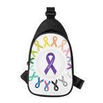 All Cancer Awareness Ribbons Print Chest Bag