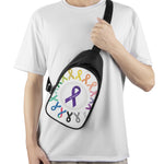 All Cancer Awareness Ribbons Print Chest Bag