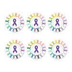 All Cancer Awareness Ribbons Print Coaster Set