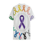 All Cancer Awareness Ribbons Print Cotton Hawaiian Shirt