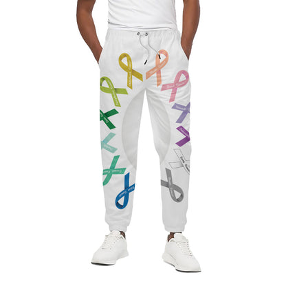 All Cancer Awareness Ribbons Print Cotton Pants
