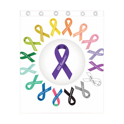 All Cancer Awareness Ribbons Print Curtain