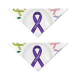 All Cancer Awareness Ribbons Print Dog Bandana