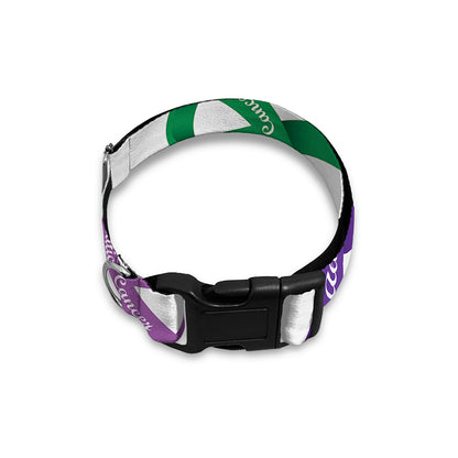 All Cancer Awareness Ribbons Print Dog Collar