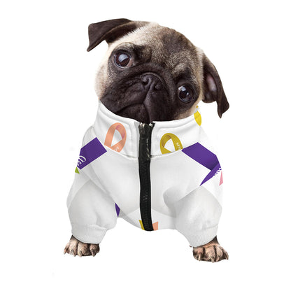 All Cancer Awareness Ribbons Print Dog Zip Up Jacket
