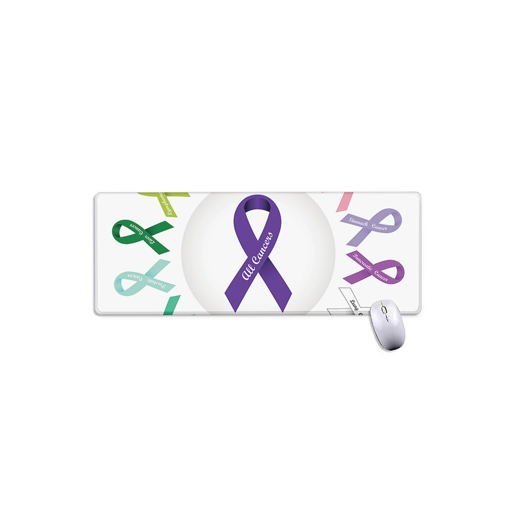 All Cancer Awareness Ribbons Print Extended Mouse Pad