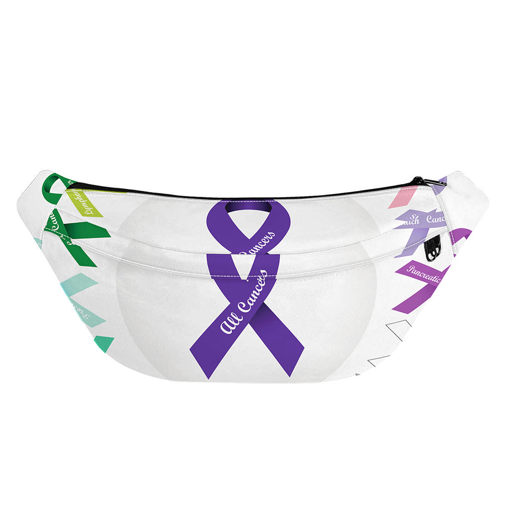 All Cancer Awareness Ribbons Print Fanny Pack