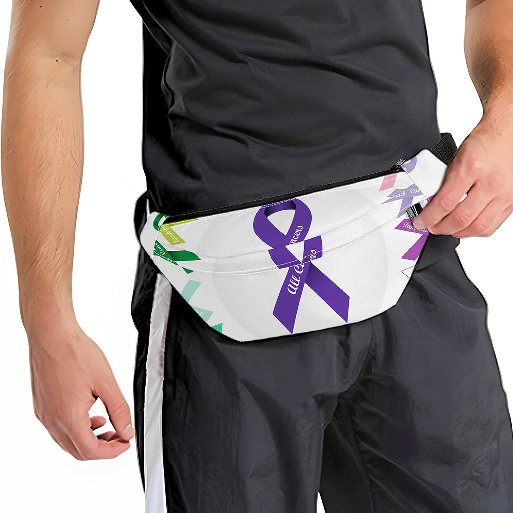 All Cancer Awareness Ribbons Print Fanny Pack