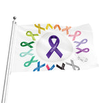 All Cancer Awareness Ribbons Print Flag