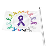 All Cancer Awareness Ribbons Print Flag