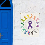 All Cancer Awareness Ribbons Print Garden Flag