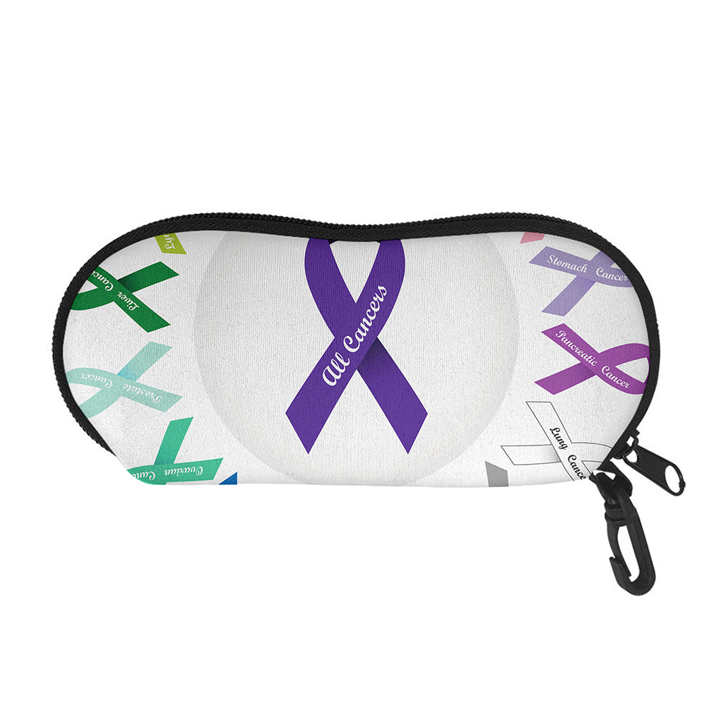All Cancer Awareness Ribbons Print Glasses Case
