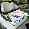 All Cancer Awareness Ribbons Print Golf Cart Seat Cover