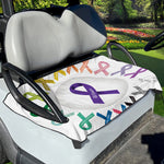 All Cancer Awareness Ribbons Print Golf Cart Seat Cover