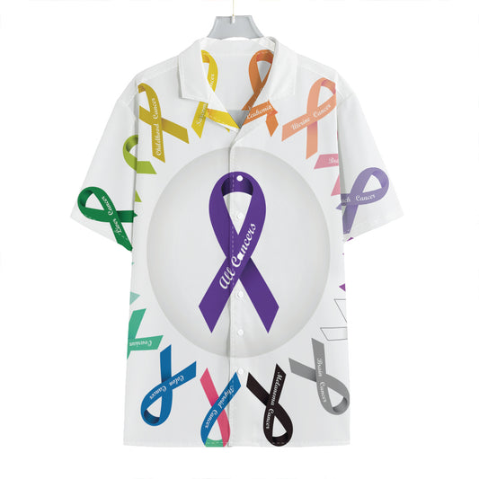 All Cancer Awareness Ribbons Print Hawaiian Shirt