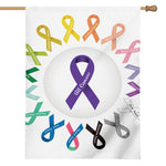 All Cancer Awareness Ribbons Print House Flag