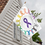 All Cancer Awareness Ribbons Print House Flag