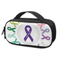 All Cancer Awareness Ribbons Print Portable Cooler Travel Case