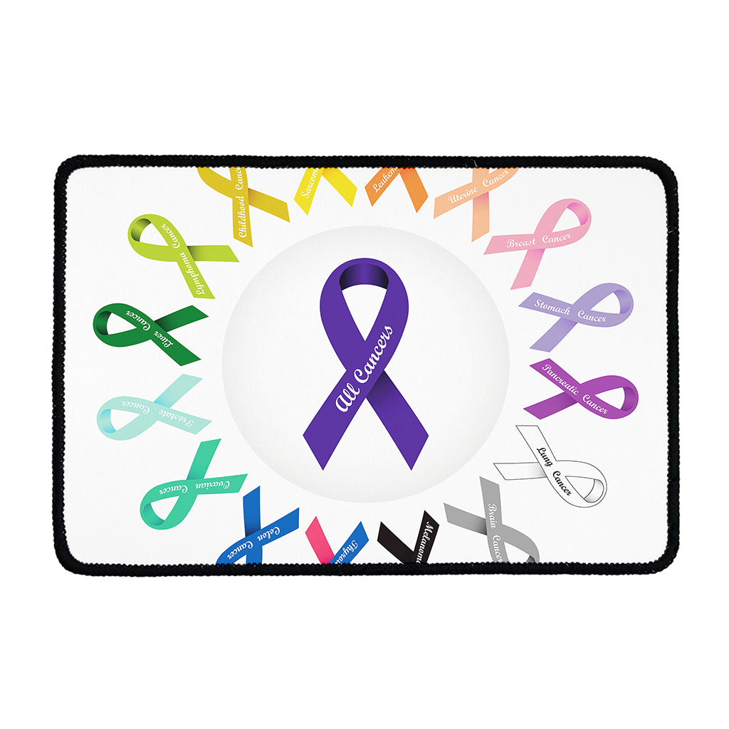 All Cancer Awareness Ribbons Print Kitchen Mat