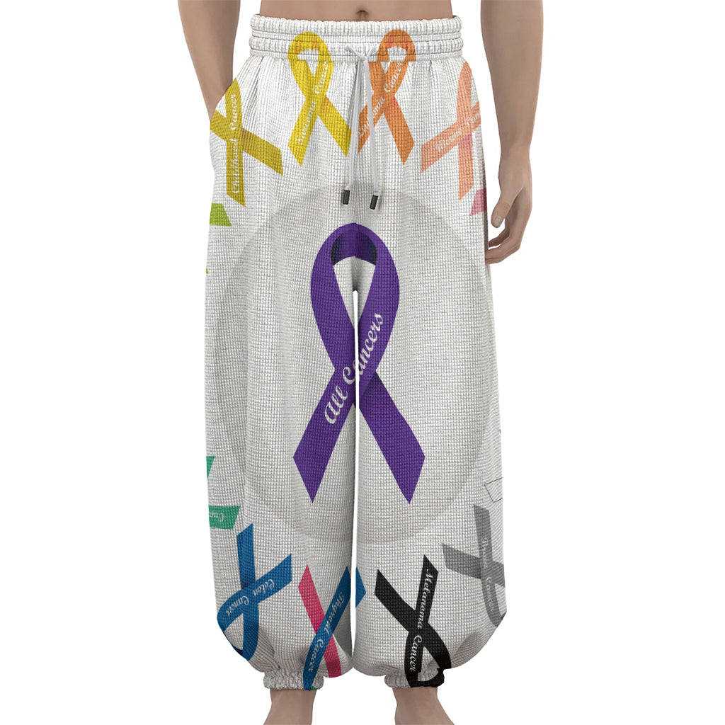 All Cancer Awareness Ribbons Print Lantern Pants