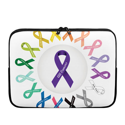 All Cancer Awareness Ribbons Print Laptop Sleeve