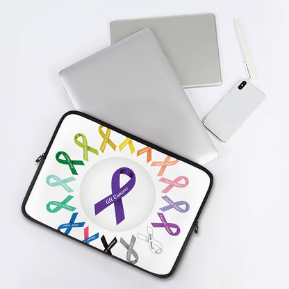 All Cancer Awareness Ribbons Print Laptop Sleeve