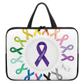 All Cancer Awareness Ribbons Print Laptop Sleeve With Handle