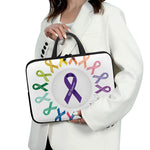 All Cancer Awareness Ribbons Print Laptop Sleeve With Handle