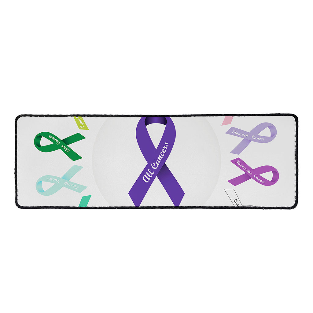 All Cancer Awareness Ribbons Print Long Kitchen Mat