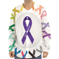 All Cancer Awareness Ribbons Print Long Sleeve Baseball Jersey