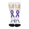 All Cancer Awareness Ribbons Print Long Socks