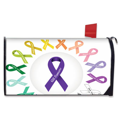 All Cancer Awareness Ribbons Print Mailbox Cover
