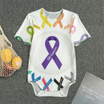 All Cancer Awareness Ribbons Print Men's Bodysuit