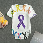 All Cancer Awareness Ribbons Print Men's Bodysuit